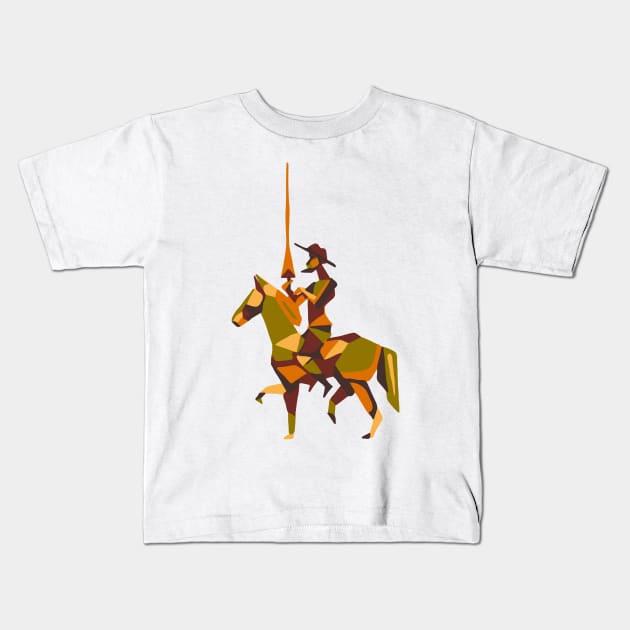 Don Quixote Kids T-Shirt by Slightly Unhinged